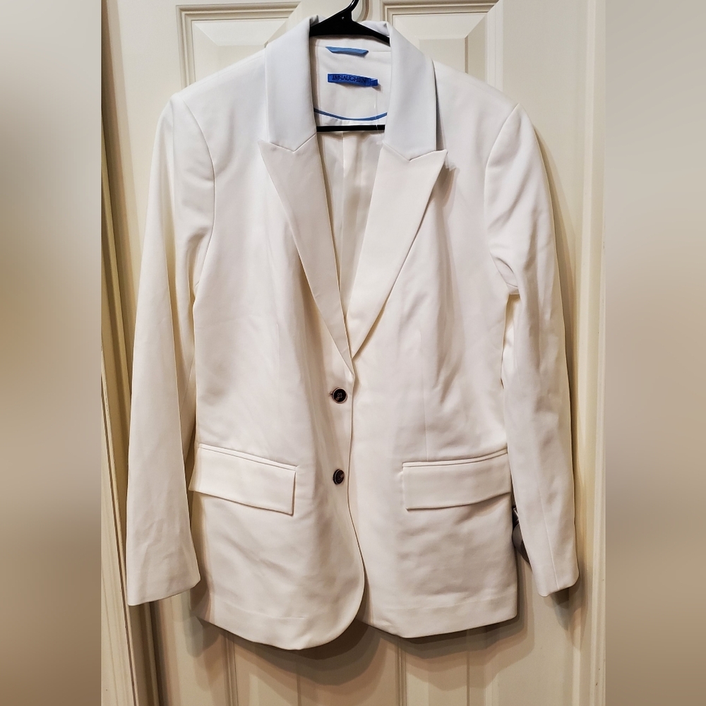 J. McLaughlin White Blazer Size 12